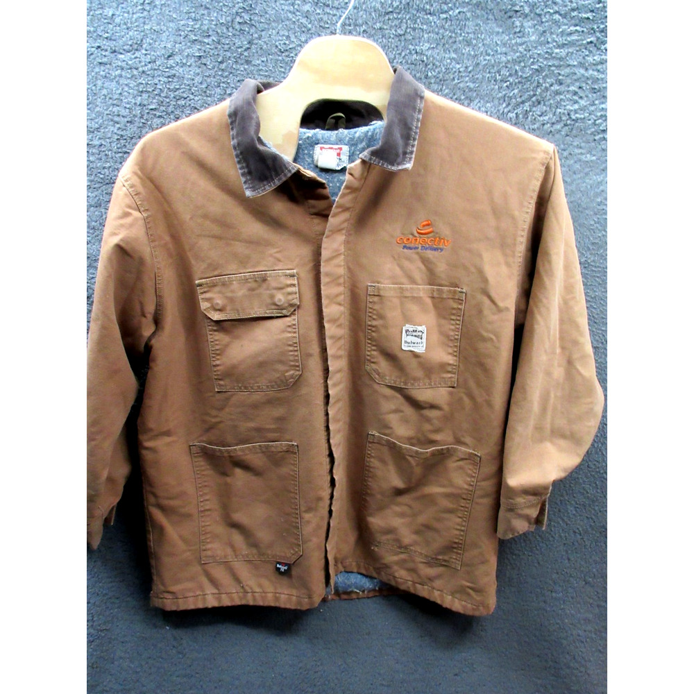 Bulwark FR Jacket Men XXL Blanket Lined Duck Canvas Snap Corduroy Collar